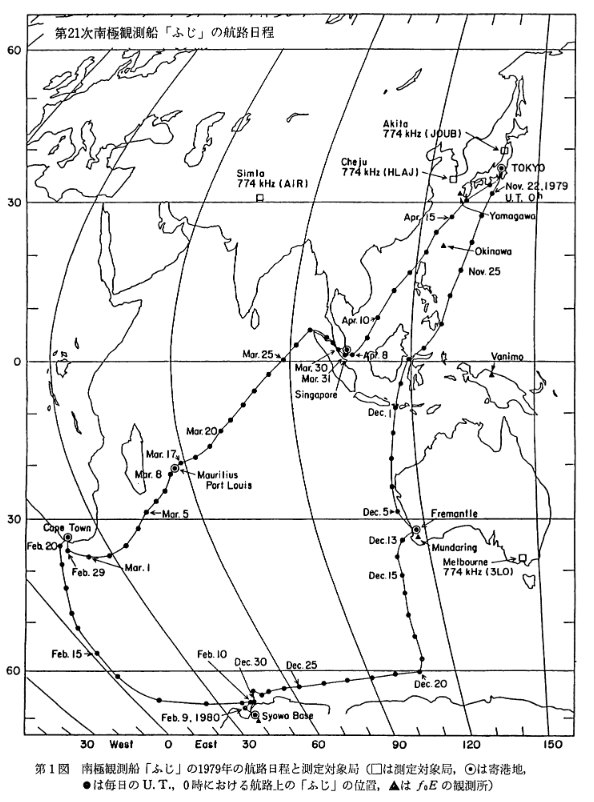 砕氷艦(南極観測船)ふじ 第21次隊の航路 20251021-saihyoukan-fuji-route.jpg