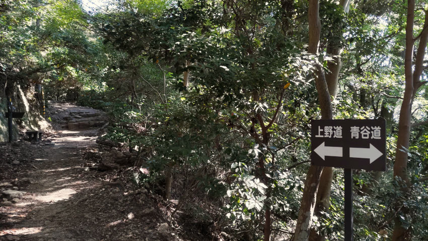 旧天上寺 仁王門の先で青谷道に入る 20251030-aotanimichi-01.jpg